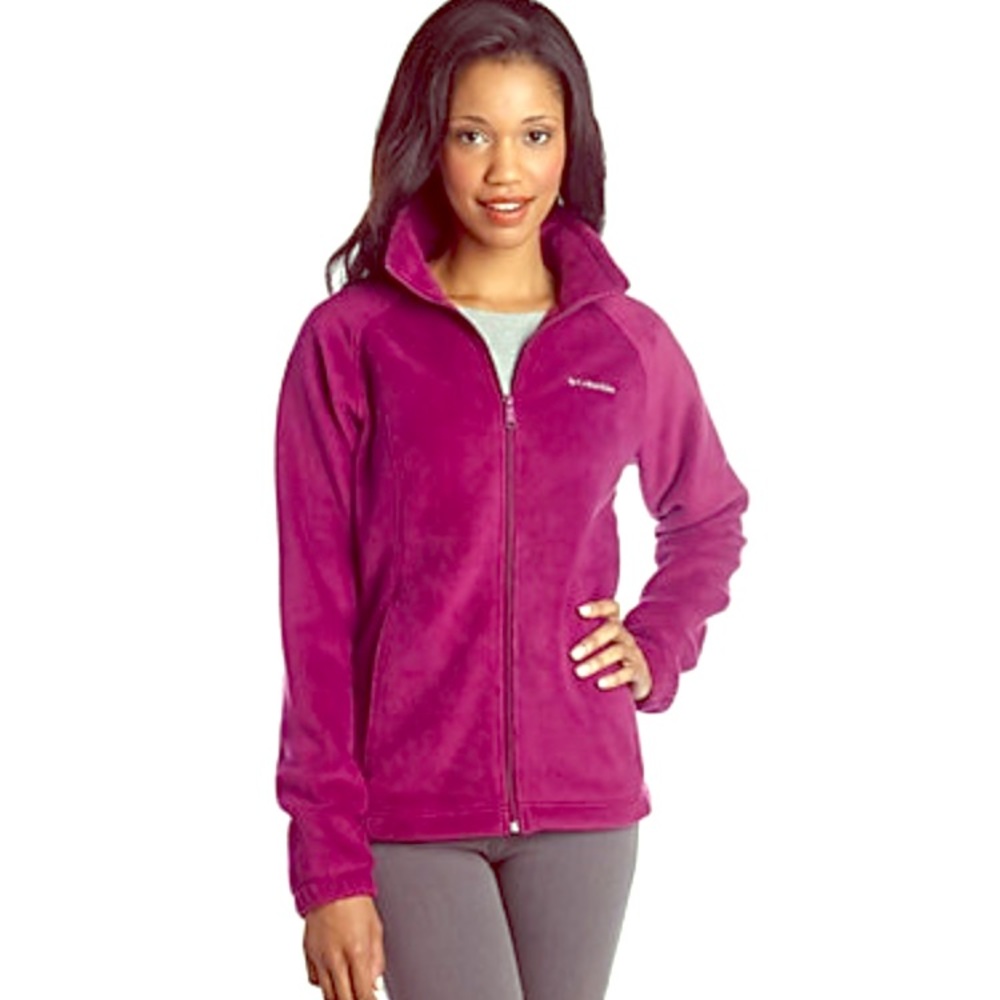 Women’s fleece Columbia full-zip jacket 💗